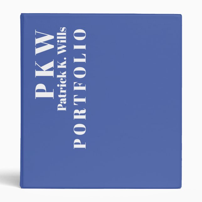 Custom Basic Simple Business Portfolio Binder (Front)