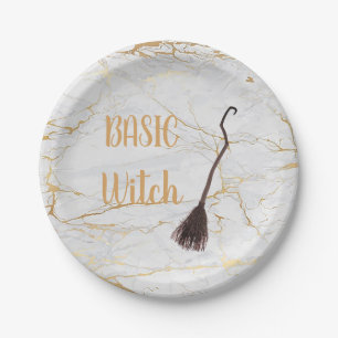 Custom BASIC WITCH Broom Funny Cool Aesthetic Cute Paper Plates