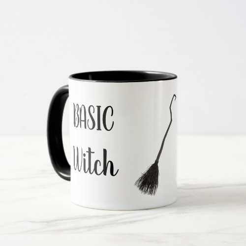 Custom BASIC WITCH Broom Funny Gift Cool Aesthetic Mug