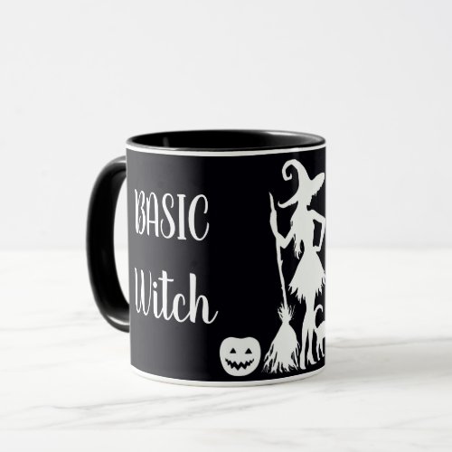 Custom BASIC WITCH w Cat Funny Gift Cool Aesthetic Mug