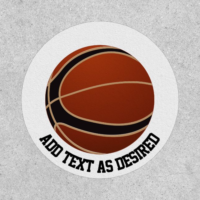 Custom Basket Ball Add Color Text Team Name Patch (Front)