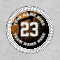 Custom basketball ball patch with jersey number