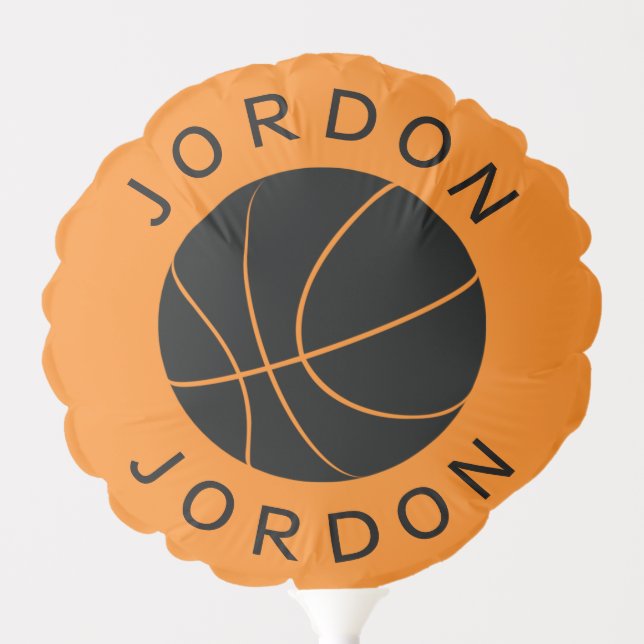 Custom Basketball Balloon with Name & Custom Color (Front)