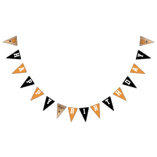 Custom Basketball Birthday Party Bunting Flags