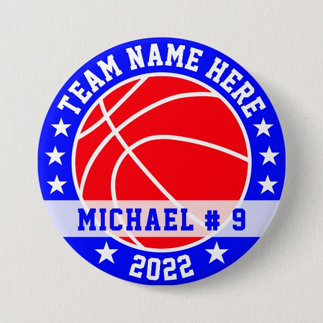 Custom Basketball  Button (Front)
