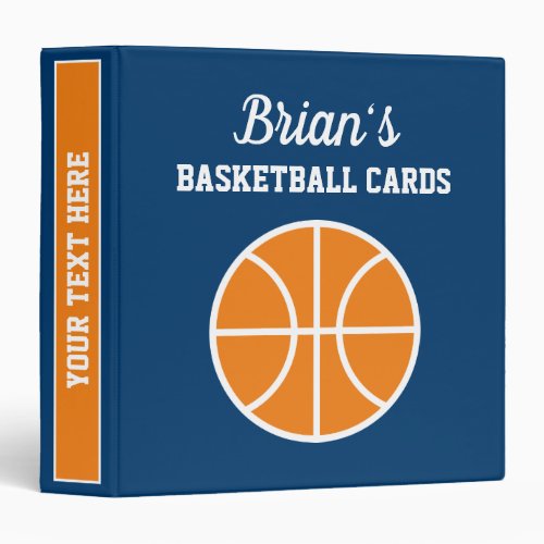 Custom basketball card collection binder book