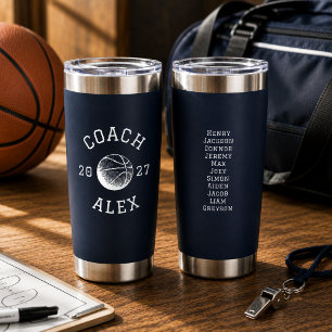 Custom Basketball Coach Appreciation End of Season Insulated Tumbler