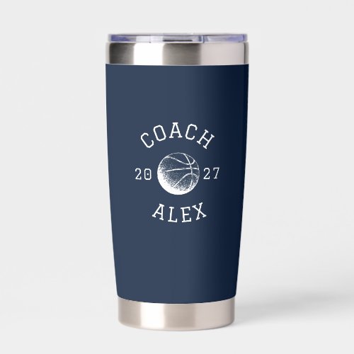 Custom Basketball Coach Appreciation End of Season Insulated Tumbler