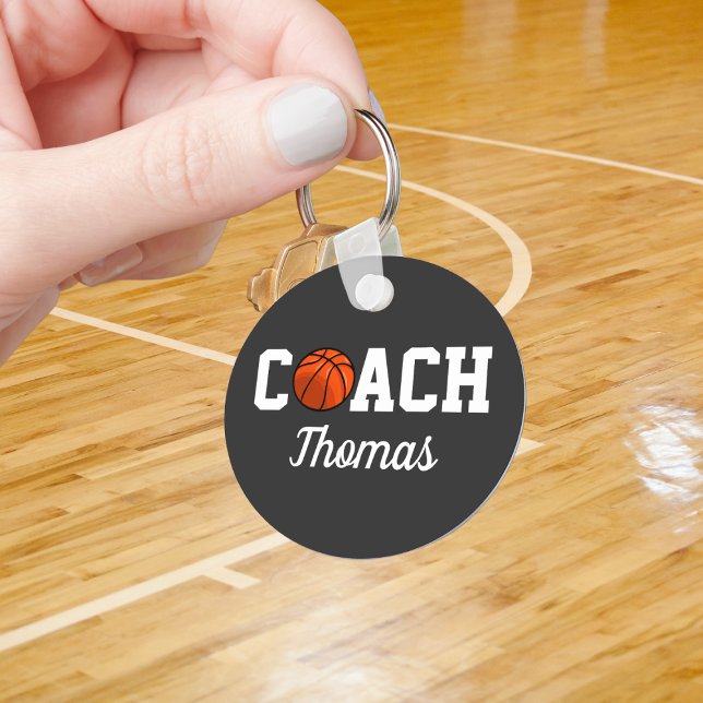 Custom Basketball Coach Name Gift Keychain (Creator Uploaded)