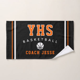 Custom Basketball Coach Towel, Team Gift for Coach Hand Towel