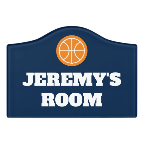 Custom basketball door sign for kids bedroom