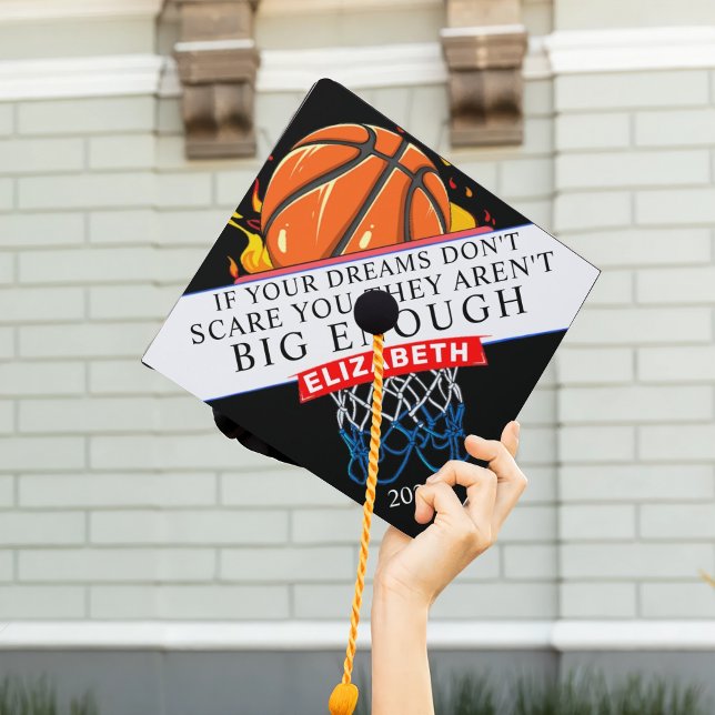 Custom Basketball Dreams Graduation Cap Topper (Creator Uploaded)