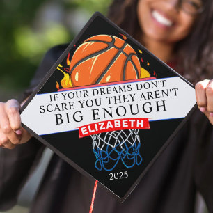 Custom Basketball Dreams Graduation Cap Topper