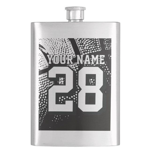 Custom basketball drink flask for sports fans (Front)