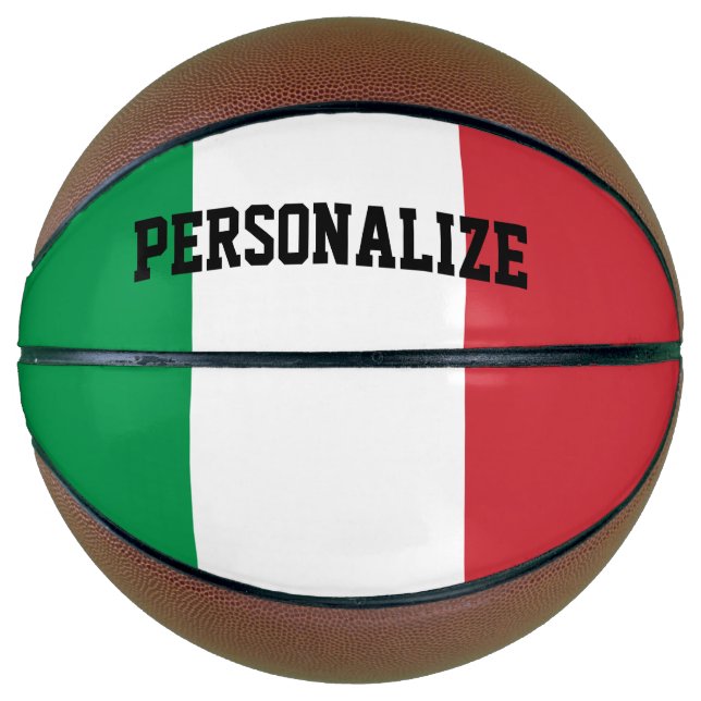 Custom basketball gift with Italian flag colors (Front)