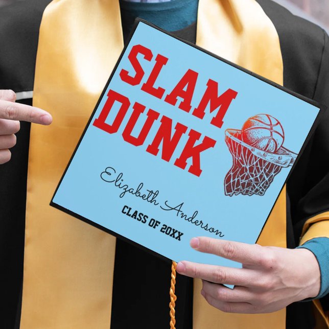 Custom Basketball Graduation Graduation Cap Topper (Creator Uploaded)