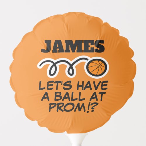 Custom basketball hoco prom proposal gift balloon
