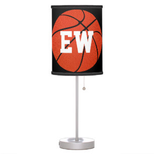 Custom Basketball Initials and Number Table Lamp