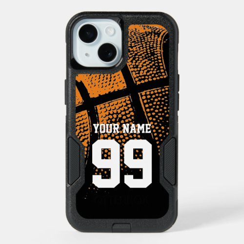 Custom basketball jersey number cool Otterbox iPhone 15 Case