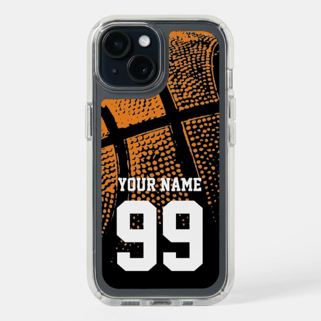 Custom basketball jersey number cool Speck iPhone Case (Front (Black))