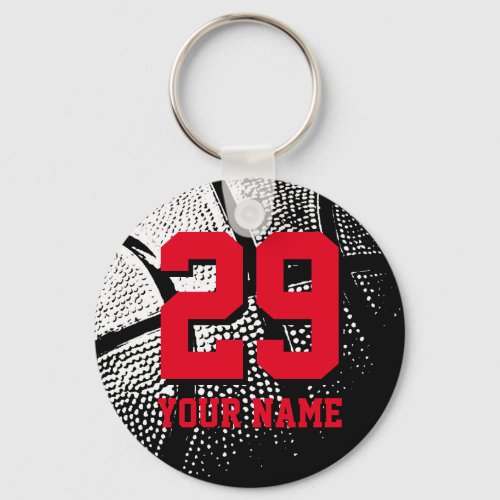 Custom basketball jersey number keychains for fans