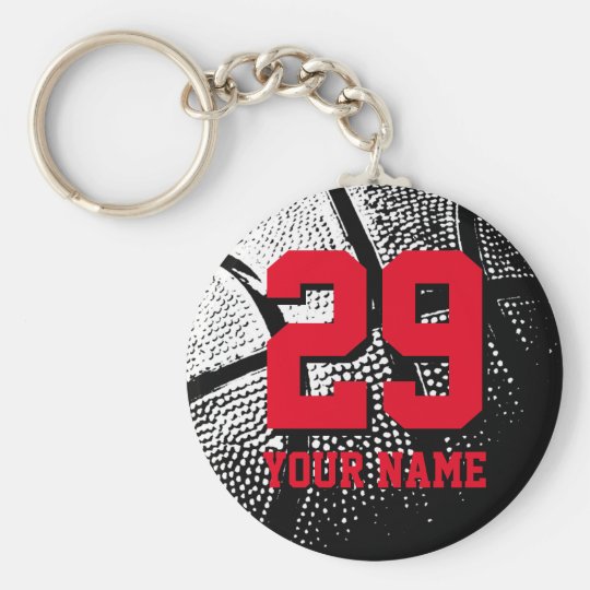 Custom basketball jersey number keychains for fans
