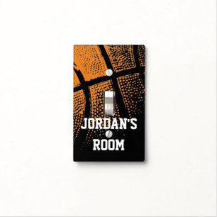 Custom basketball kid's room light switch cover