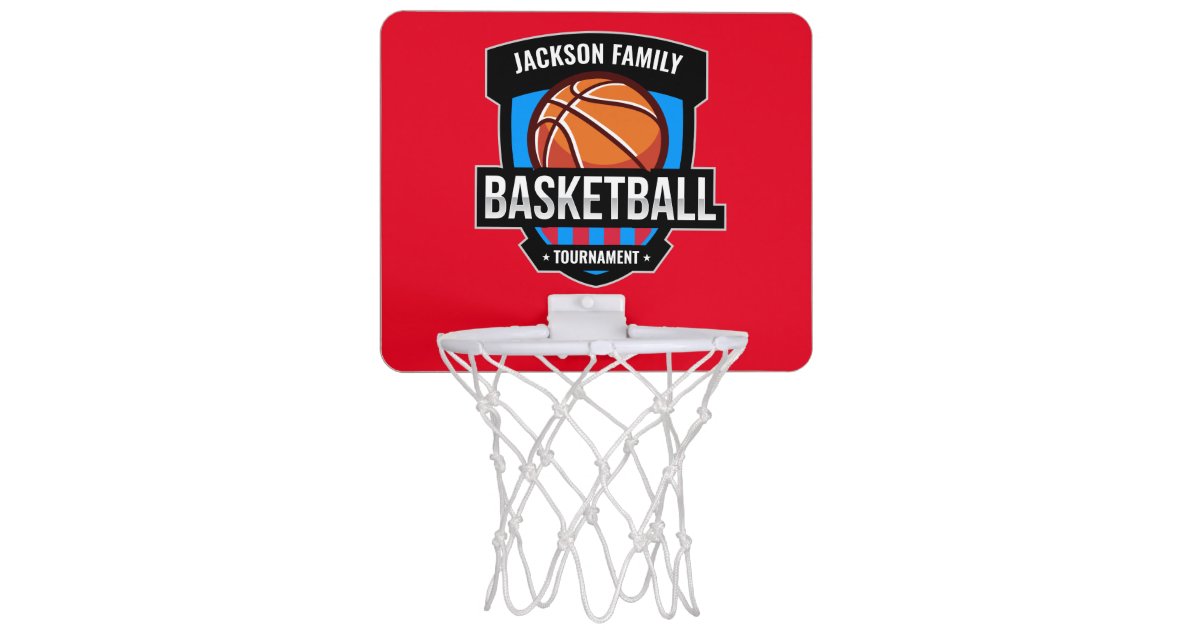 Custom Basketball Logo Mini Basketball Hoop Zazzle Com