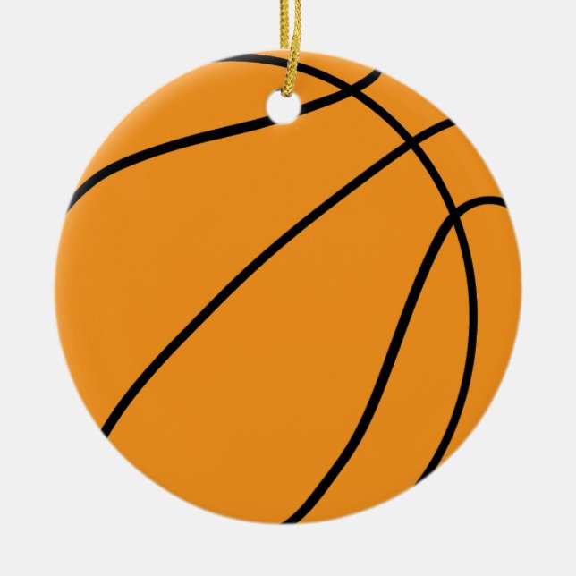 Custom Basketball Lover Gift for Sports Team Ceramic Ornament (Front)