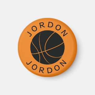 Custom Basketball Magnet w/ Name & Custom Color