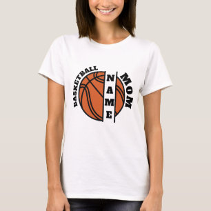 Custom Basketball Mom Split Ball T-Shirt