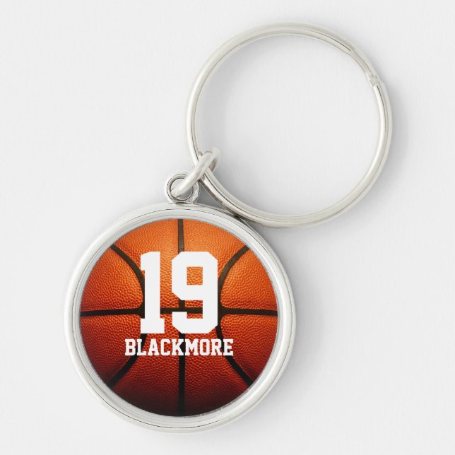 Custom Basketball Numbers Keychain (Front)