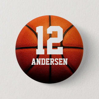Custom Basketball Numbers Pinback Button