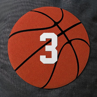 Custom Basketball Player Jersey Number or Letters Button