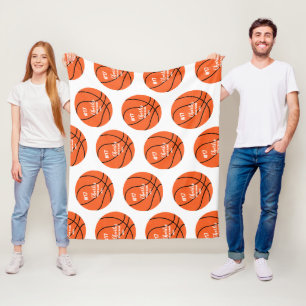 Custom Basketball Player Name Number Team Year Fleece Blanket