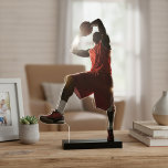 Custom Basketball Player Photo Statuette<br><div class="desc">Showcase Every Slam Dunk | Capture the action and energy of basketball with our custom photo statuette, designed to celebrate your favorite player. Featuring a crystal-clear acrylic front and a sleek glossy black backing, this precision-cut piece turns your cherished basketball moments into a standout keepsake. Ideal for players, fans, and...</div>
