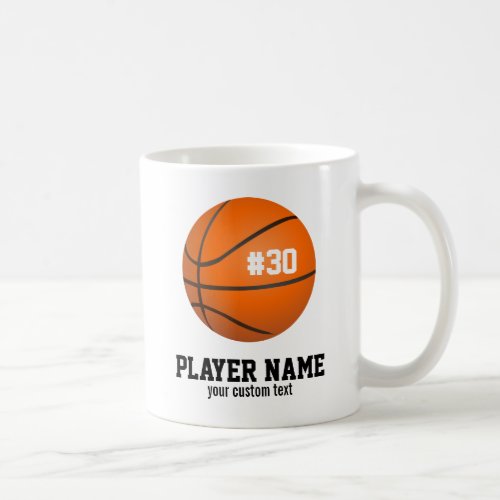 Custom Basketball Player  Team Name Jersey  Year Coffee Mug