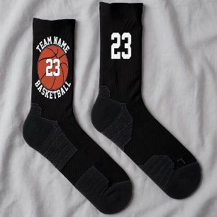 Custom Basketball Player Team Name & Number Sports Socks