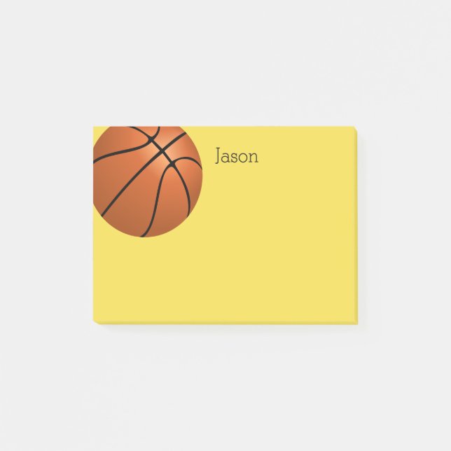 custom basketball post it note to personalize (Front)