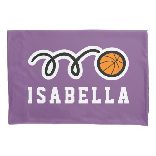 Custom basketball print pillowcases for kids room