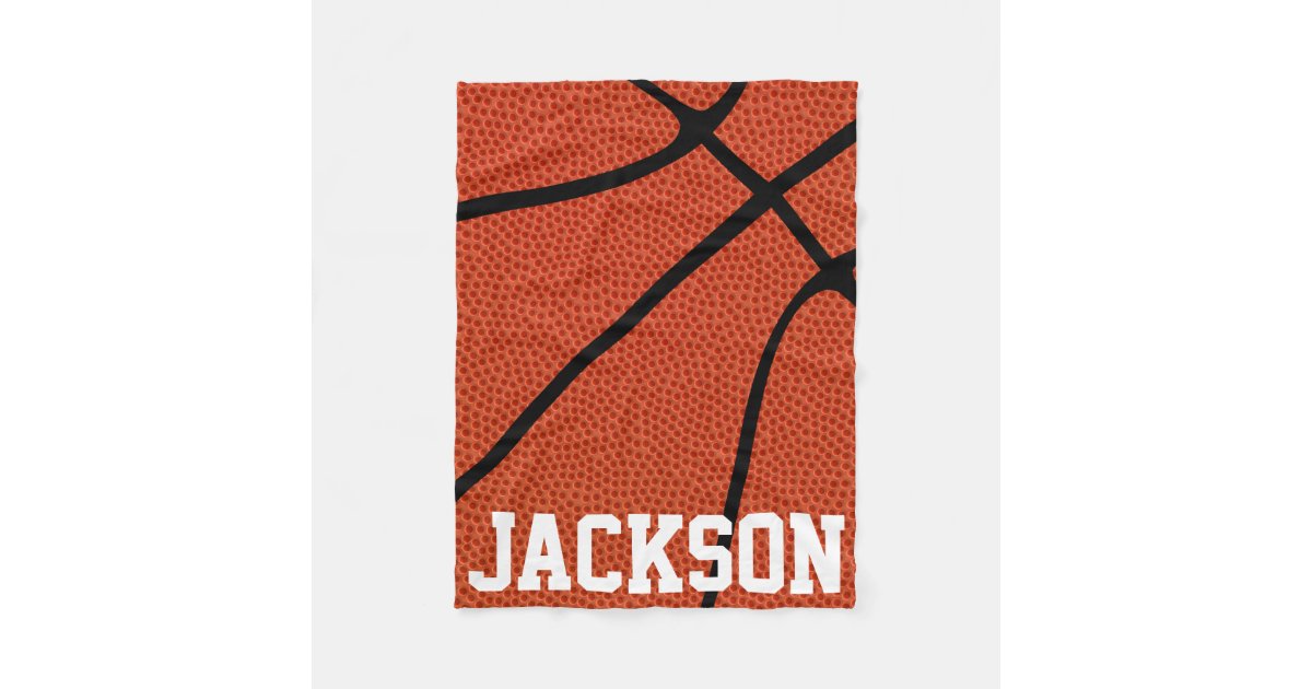 CUSTOM Basketball Skin Fleece Blanket Zazzle