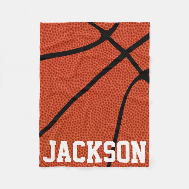 CUSTOM Basketball Skin Fleece Blanket (Front)
