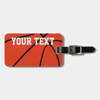 Custom Basketball Skin Luggage Tag by SoccerMomsDepot at Zazzle