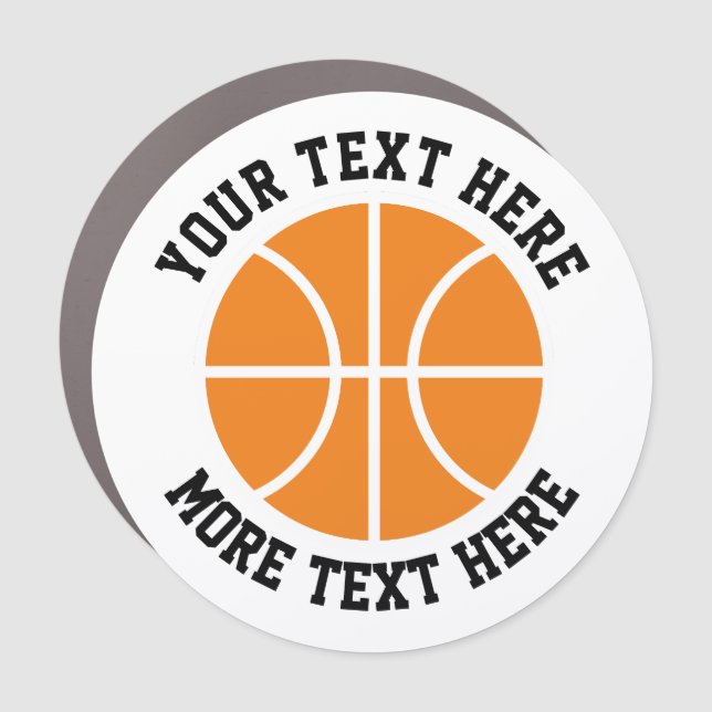 Custom basketball sports car magnet decal (Front)