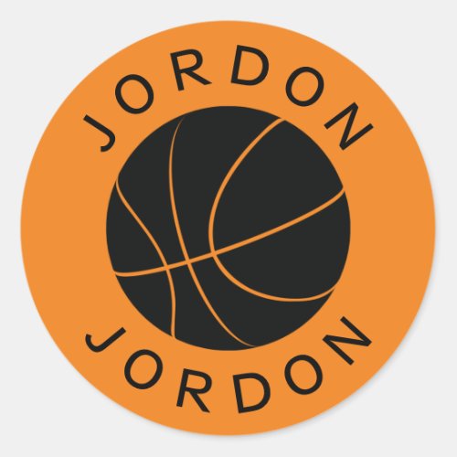 Custom Basketball Sticker with Name  Custom Color