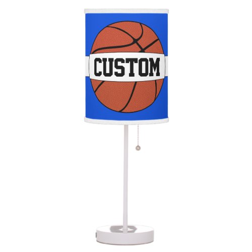 Custom Basketball Team Name Bball Coach or Player Table Lamp