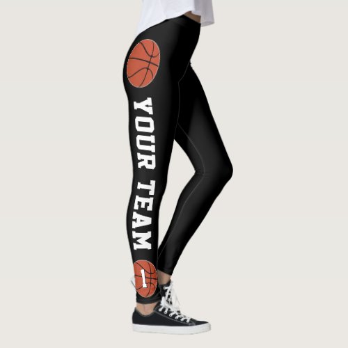 Custom Basketball Team Name  Player Number Sports Leggings