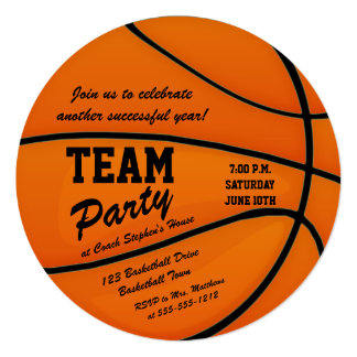 basketball party invitations