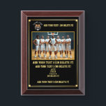 Custom Basketball Team Photo, Text & Logo Award Plaque<br><div class="desc">Celebrate your basketball team’s success with this customizable plaque, perfect for team recognition, MVP awards, senior night, or coach appreciation. Personalize it with a team photo, logo, player or coach names, and a custom message to create a lasting memory. This elegant sports plaque is a great way to honor achievements,...</div>