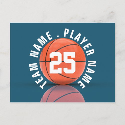 Custom Basketball Team Postcard